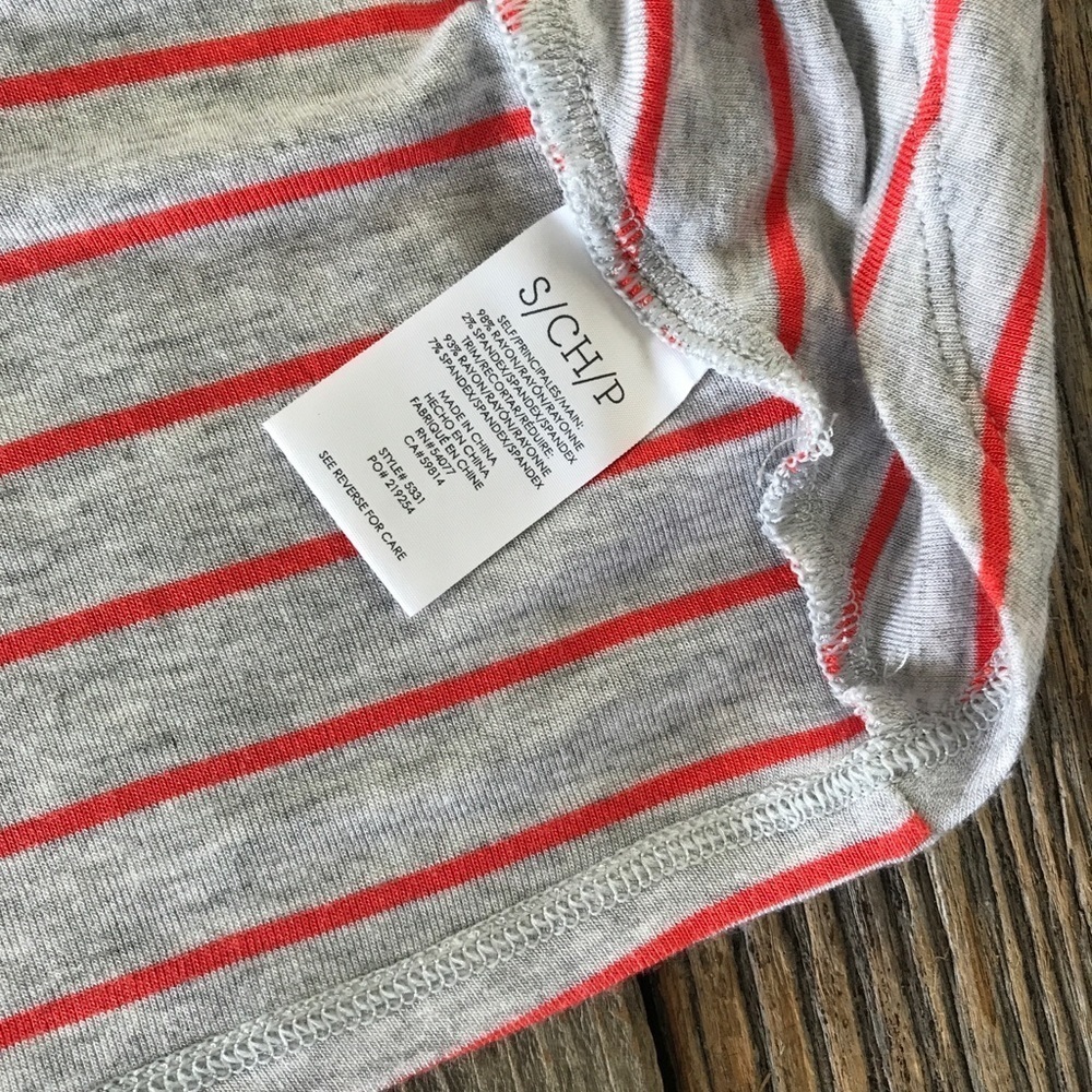 CAbi Tangerine Stripe Ruffle Sleeveless Top Size S - Picture 8 of 15